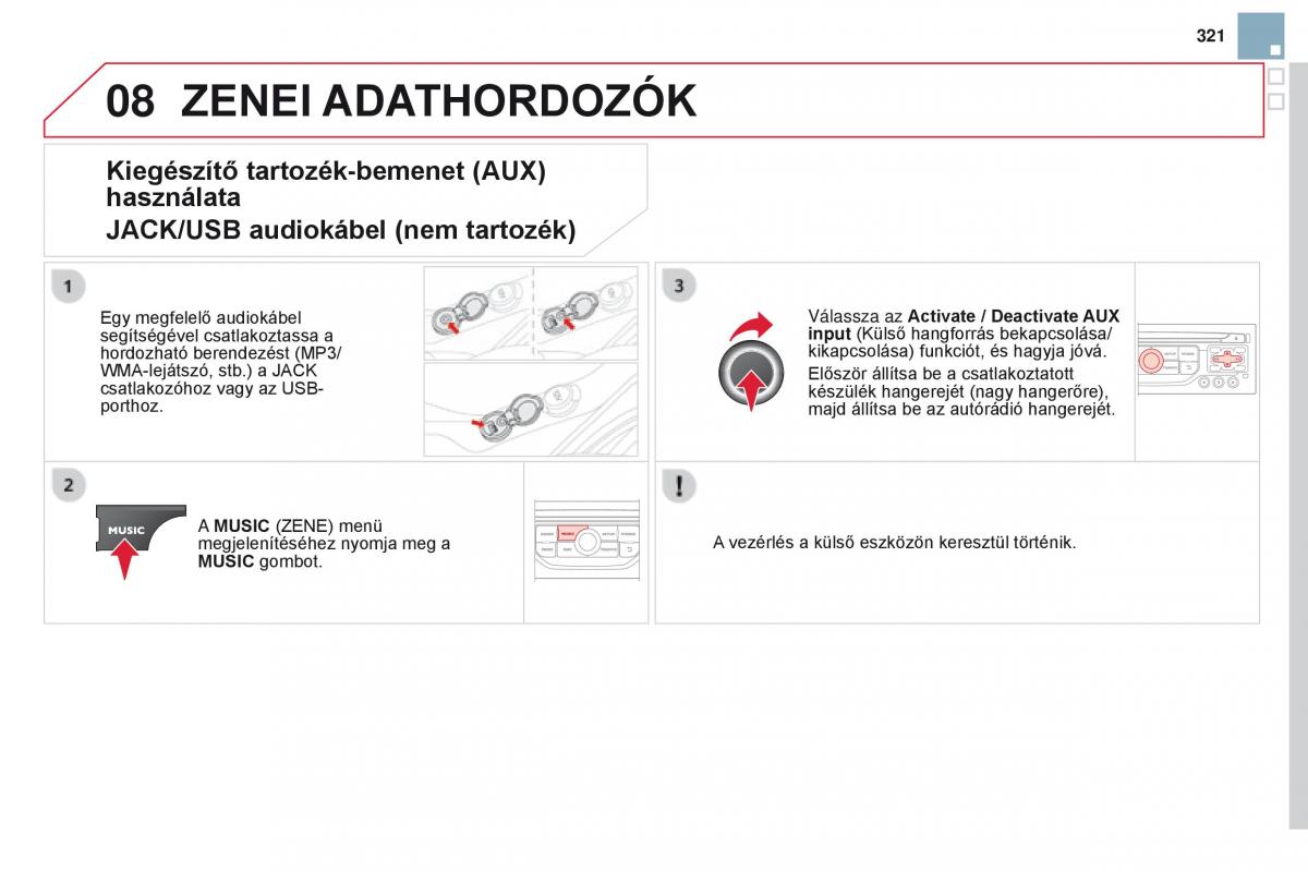 Citroen DS3 Kezelesi utmutato / page 323