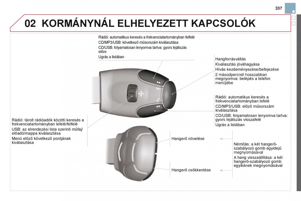 Citroen DS3 Kezelesi utmutato / page 339