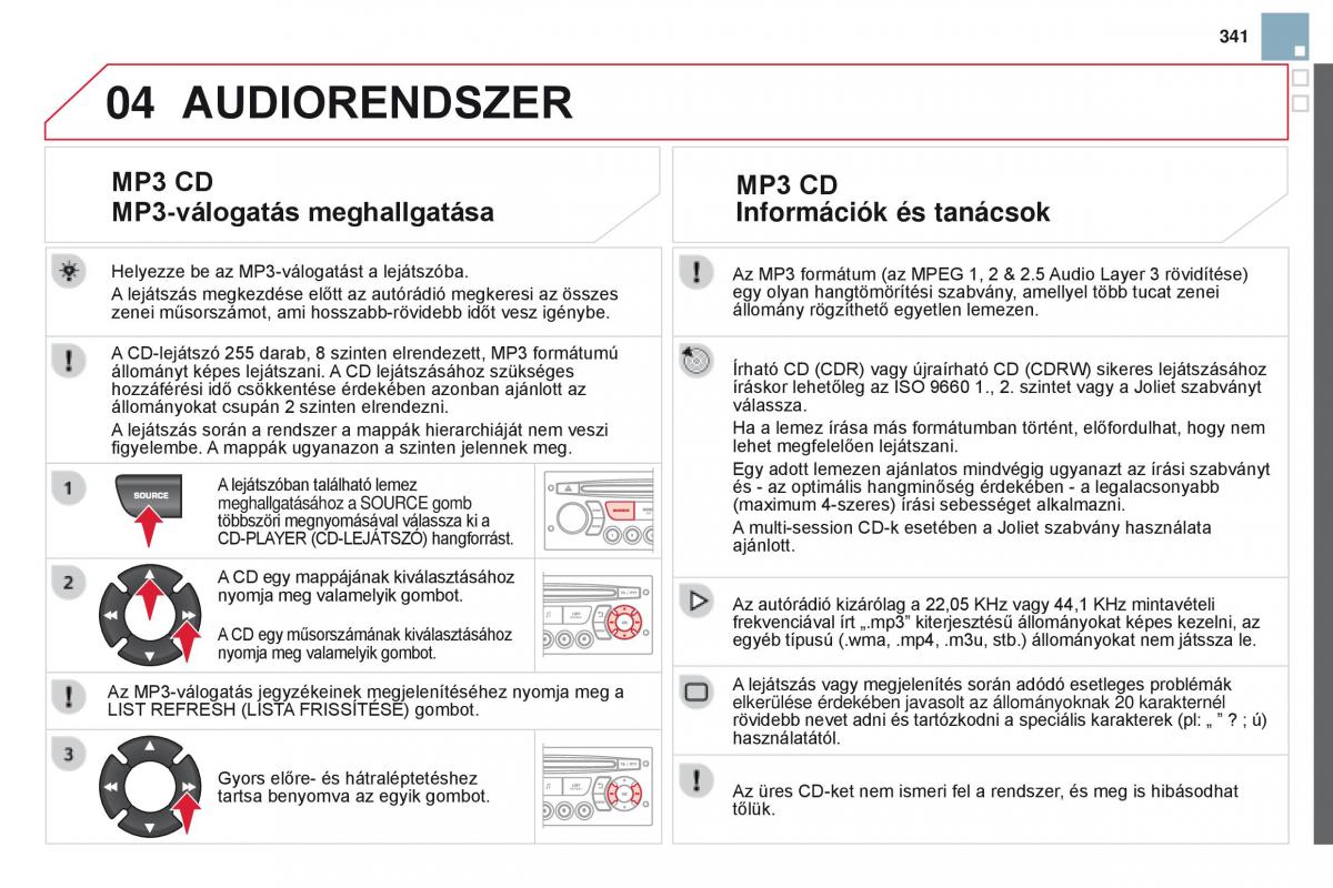 Citroen DS3 Kezelesi utmutato / page 343