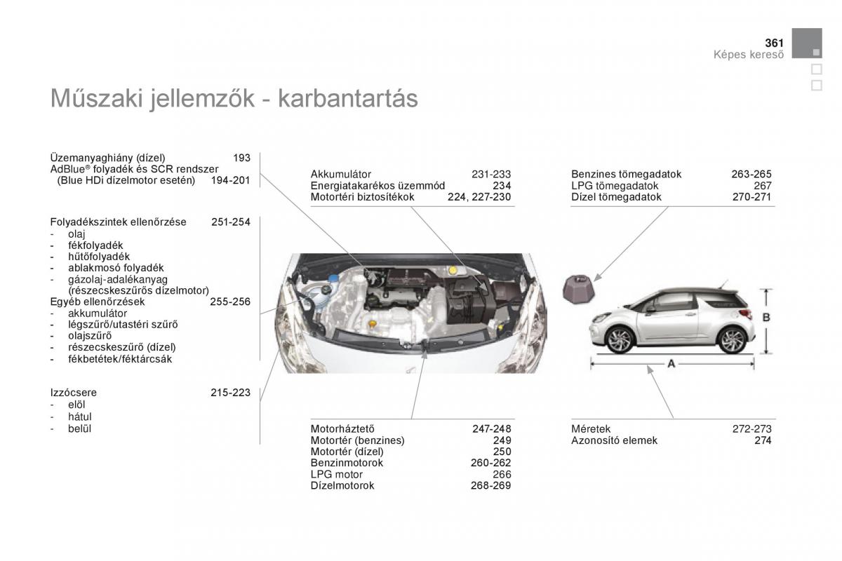 Citroen DS3 Kezelesi utmutato / page 363