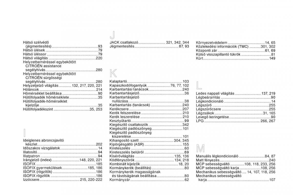 Citroen DS3 Kezelesi utmutato / page 366