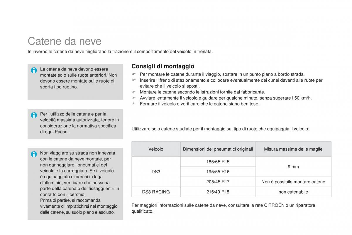 Citroen DS3 manuale del proprietario / page 216