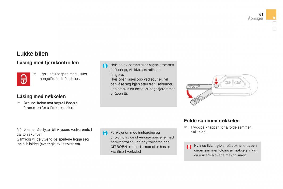 Citroen DS3 bruksanvisningen / page 63