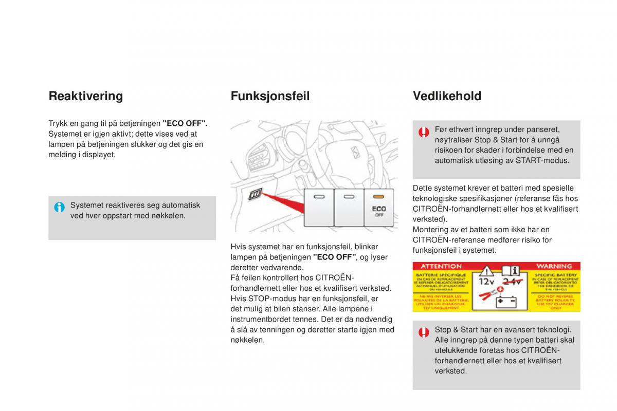 Citroen DS3 bruksanvisningen / page 122