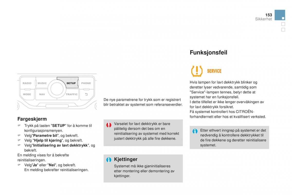 Citroen DS3 bruksanvisningen / page 155