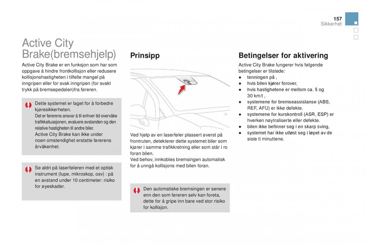 Citroen DS3 bruksanvisningen / page 159