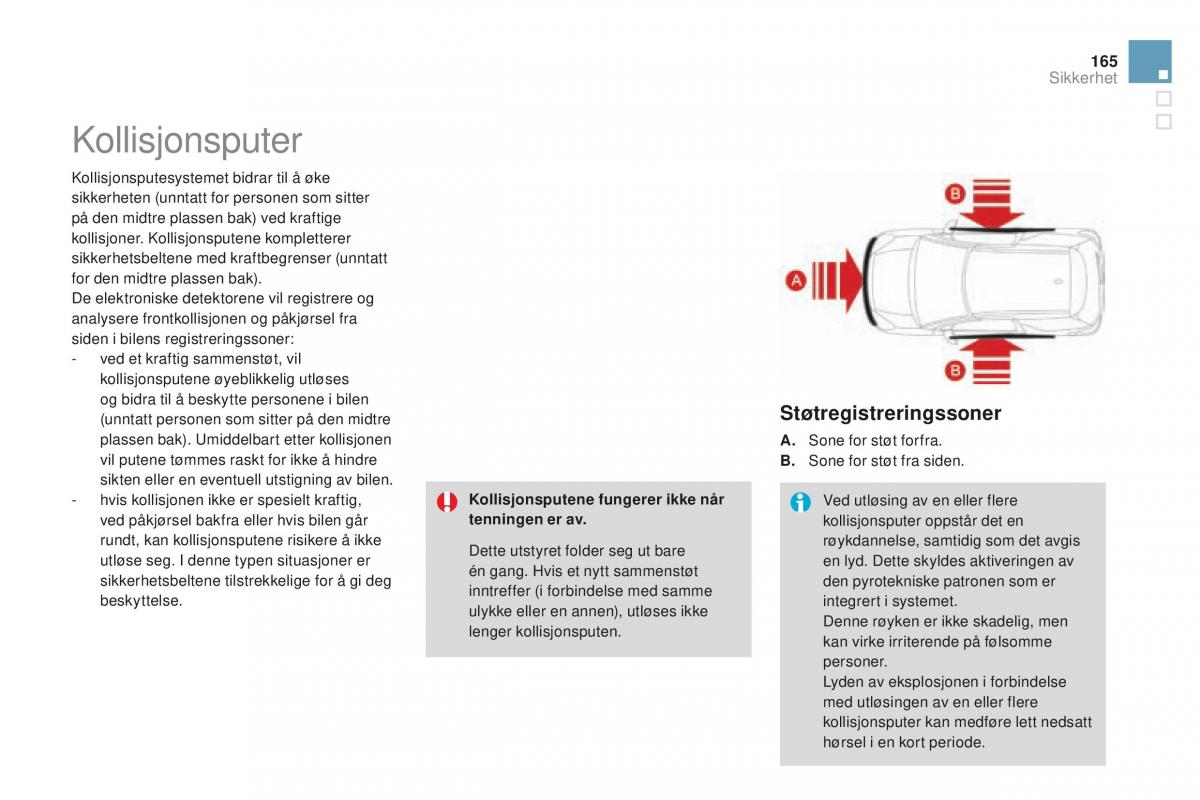 Citroen DS3 bruksanvisningen / page 167