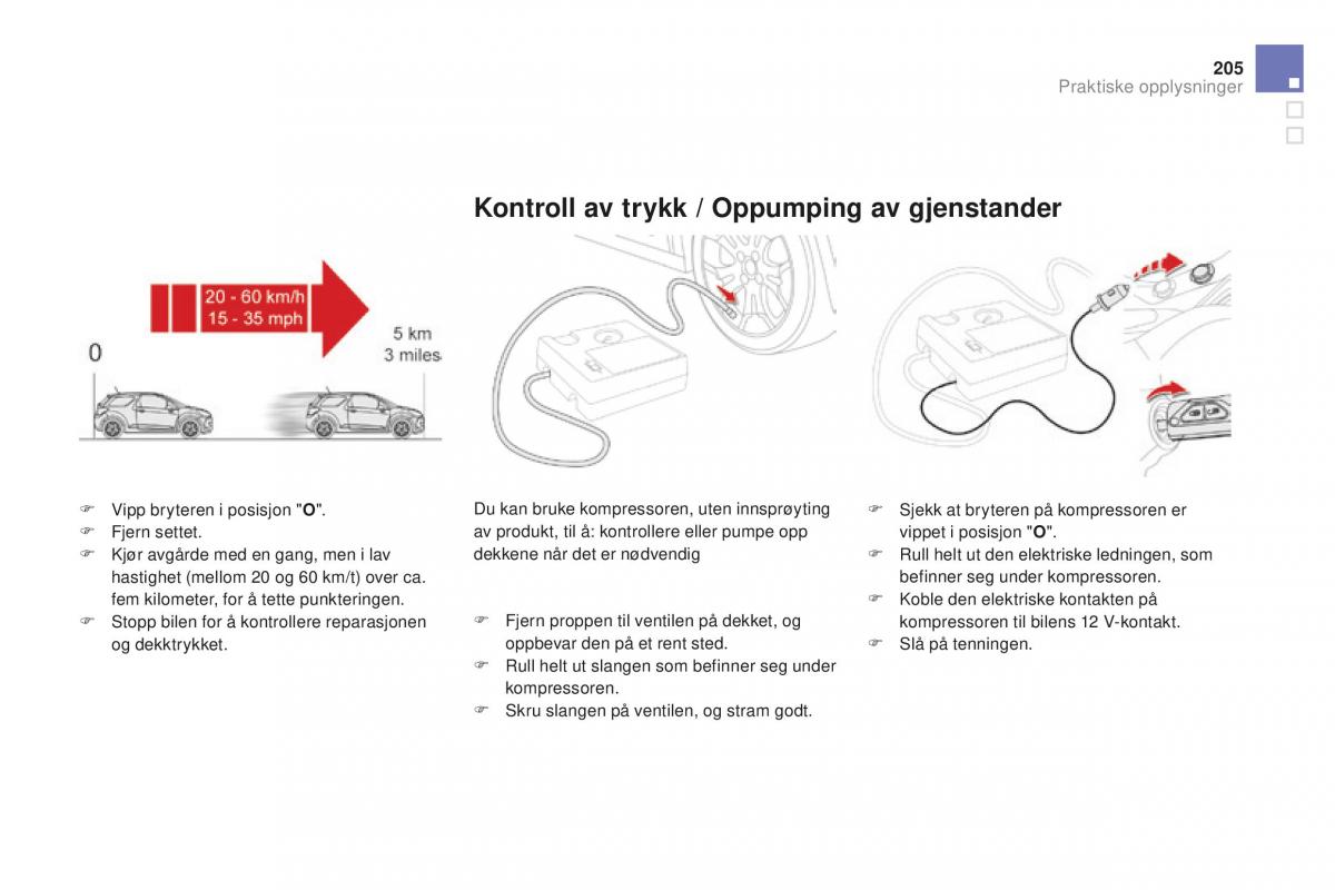 Citroen DS3 bruksanvisningen / page 207