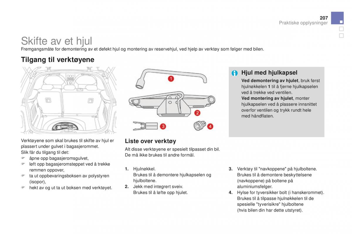 Citroen DS3 bruksanvisningen / page 209