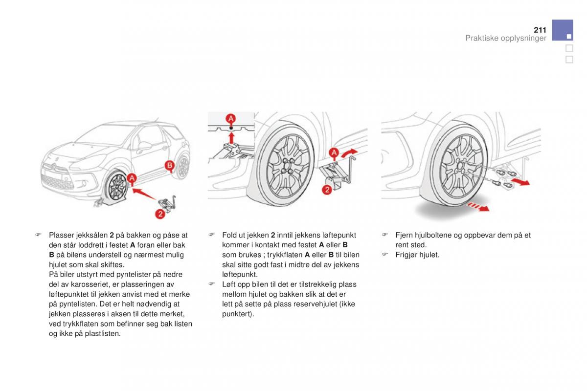 Citroen DS3 bruksanvisningen / page 213