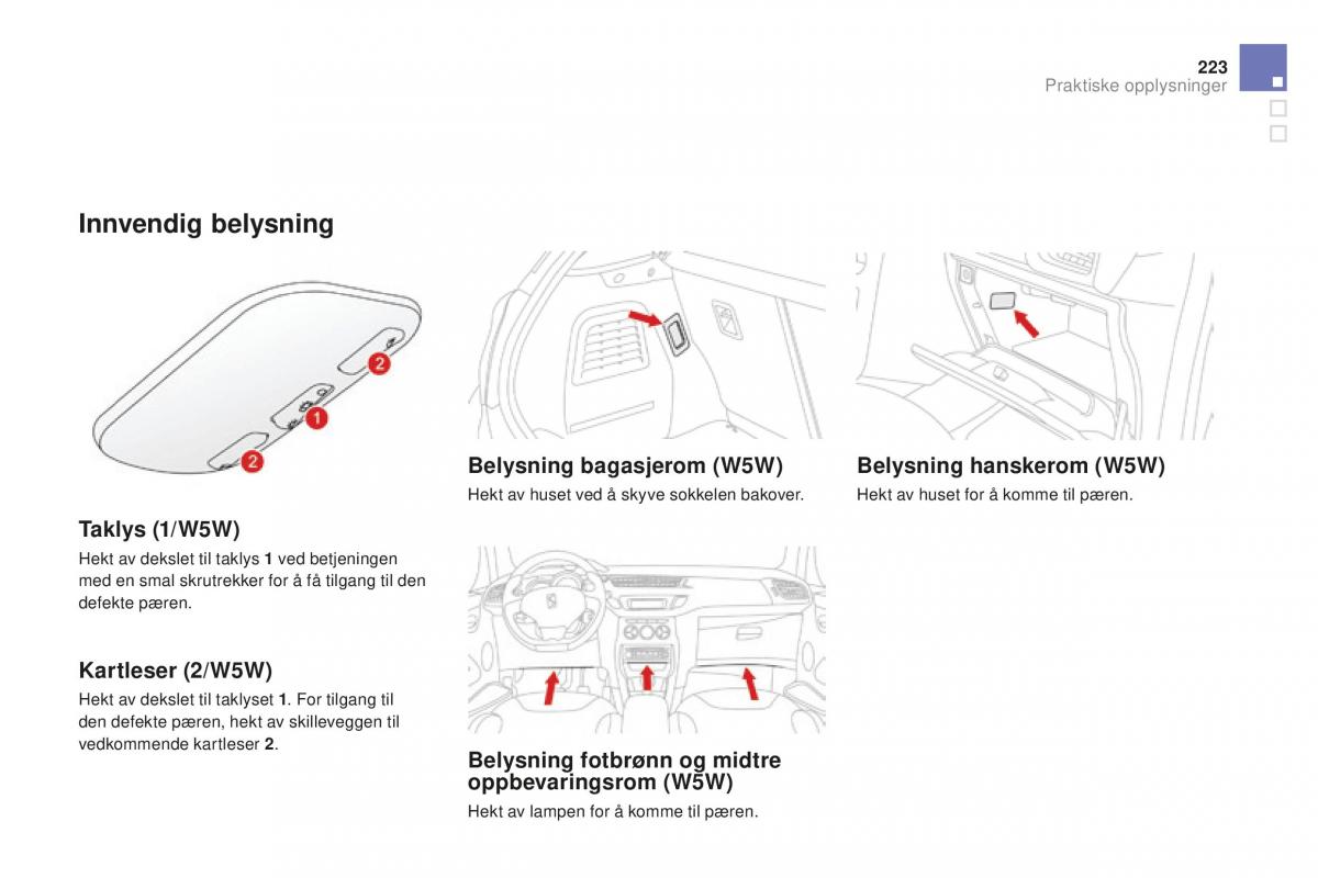 Citroen DS3 bruksanvisningen / page 225