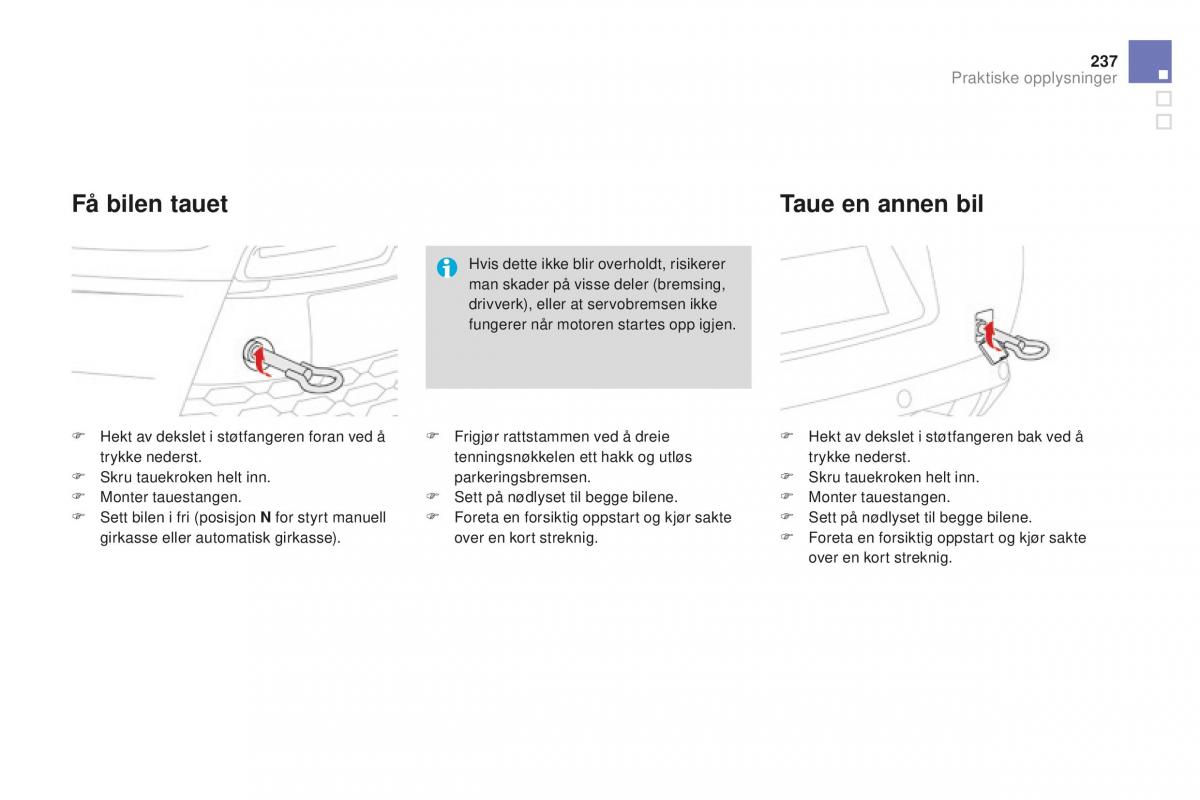 Citroen DS3 bruksanvisningen / page 239