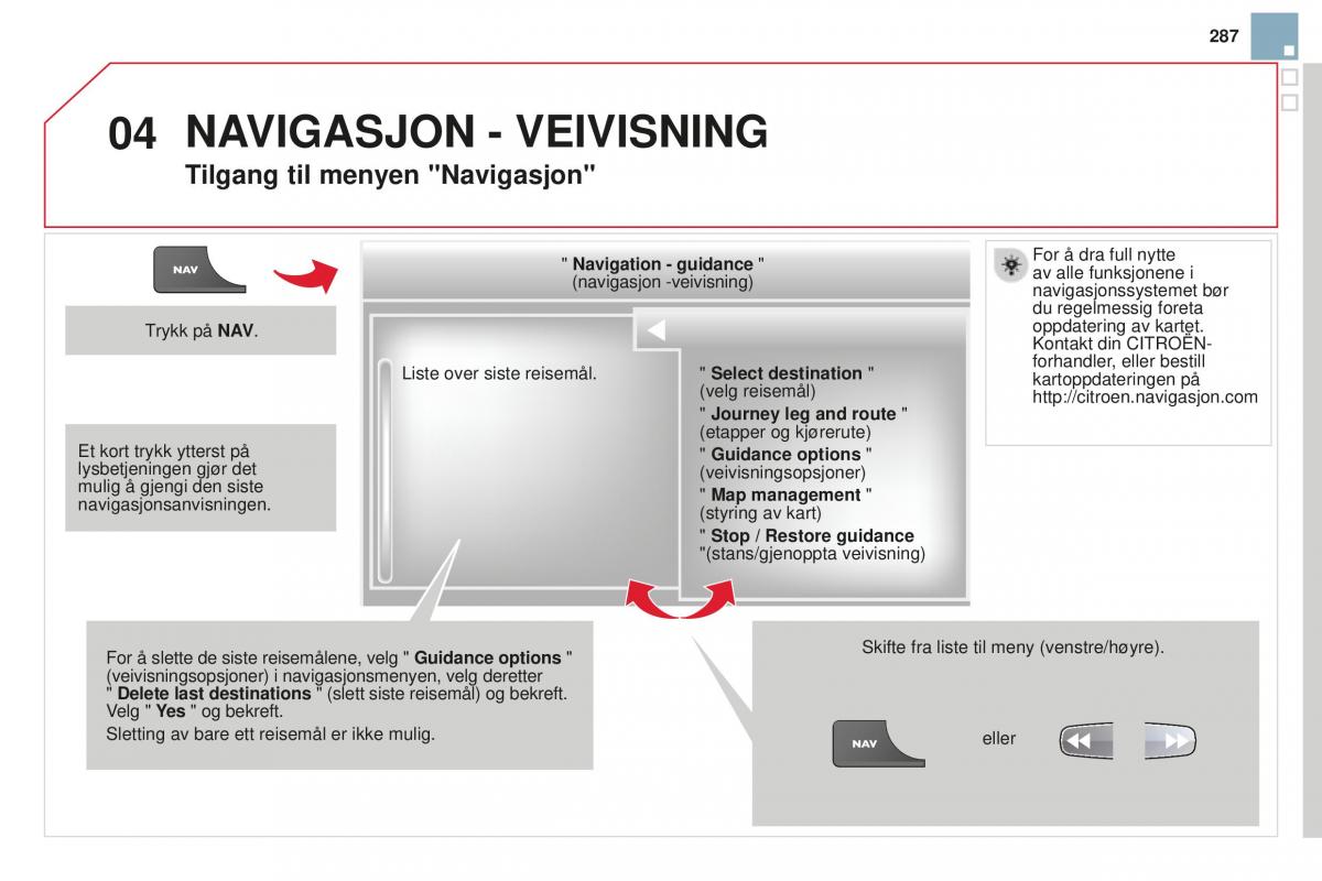 Citroen DS3 bruksanvisningen / page 289