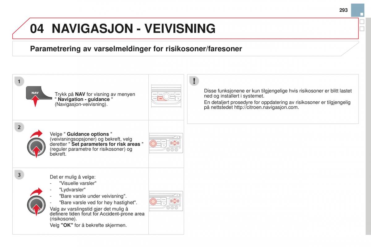 Citroen DS3 bruksanvisningen / page 295