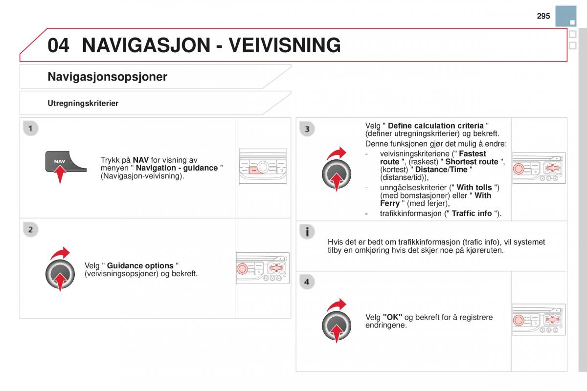 Citroen DS3 bruksanvisningen / page 297