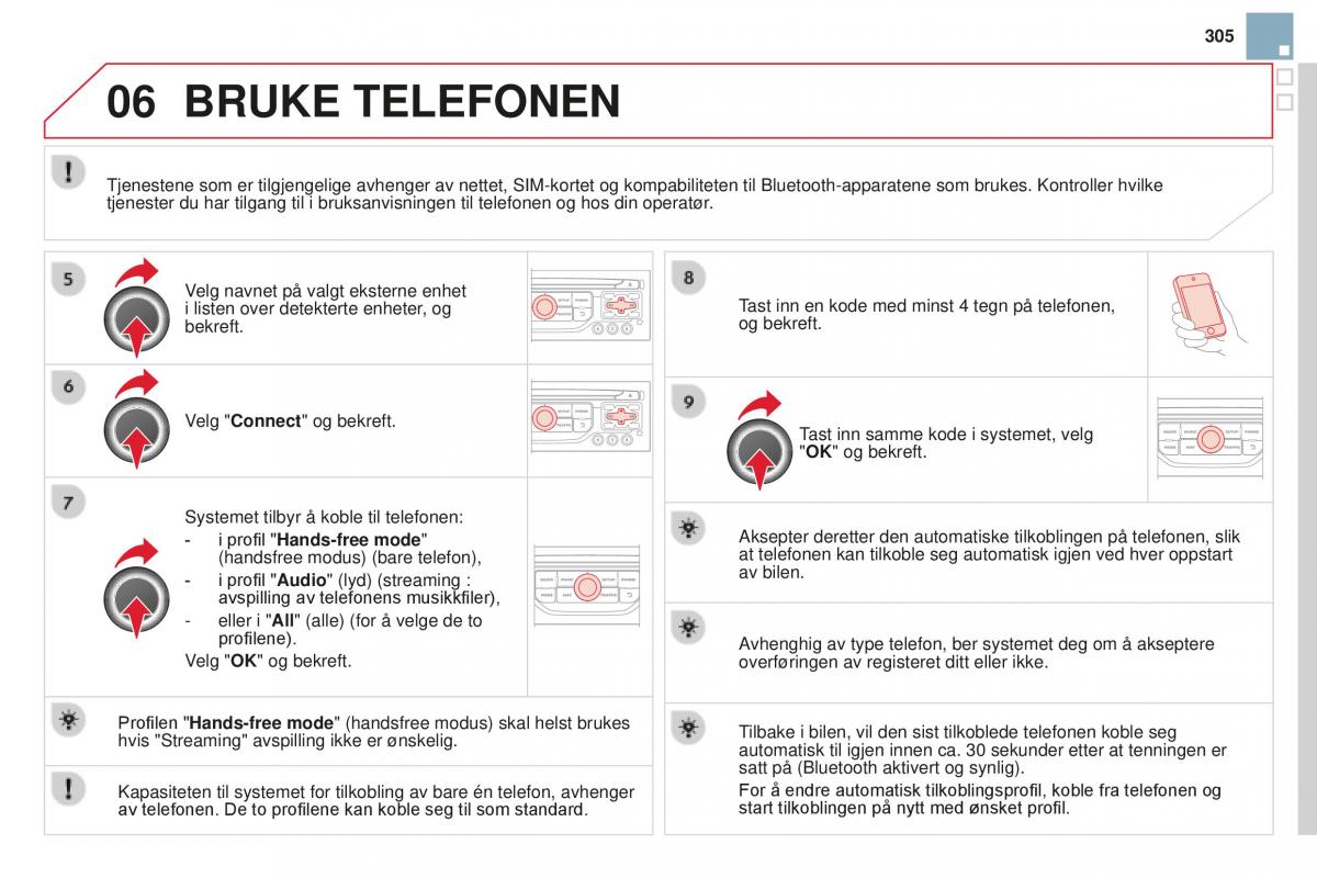 Citroen DS3 bruksanvisningen / page 307