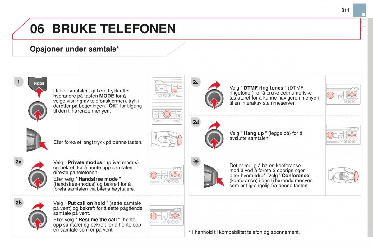 Citroen DS3 bruksanvisningen / page 313