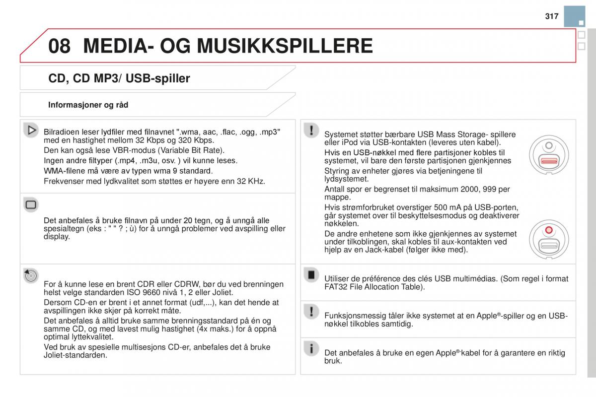 Citroen DS3 bruksanvisningen / page 319