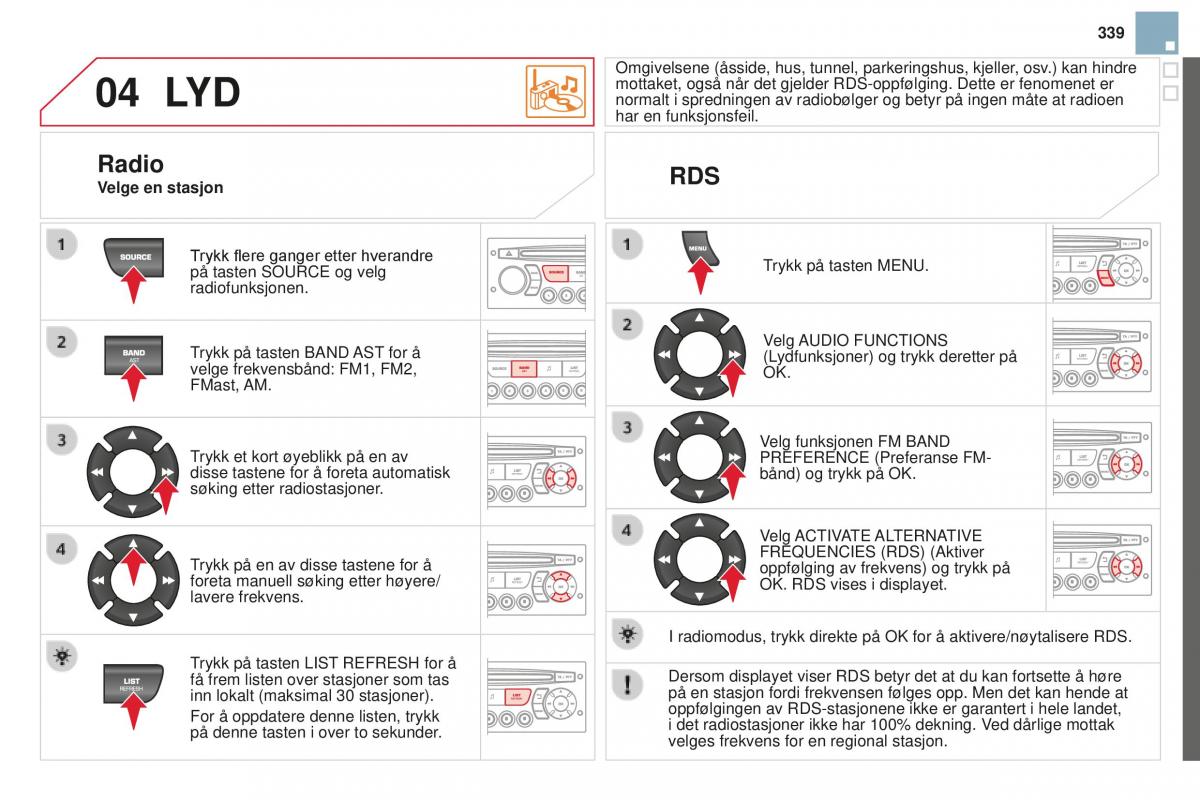 Citroen DS3 bruksanvisningen / page 341