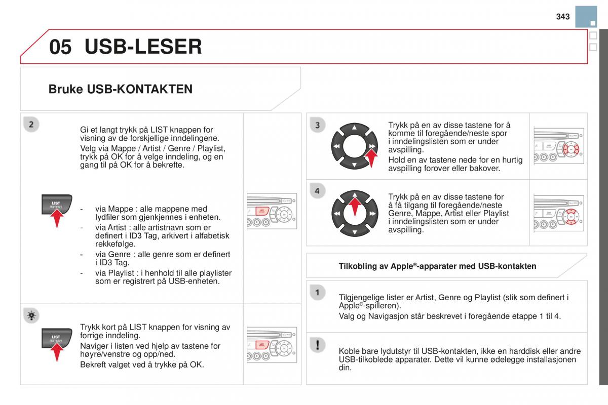 Citroen DS3 bruksanvisningen / page 345