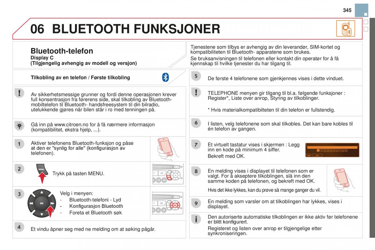 Citroen DS3 bruksanvisningen / page 347