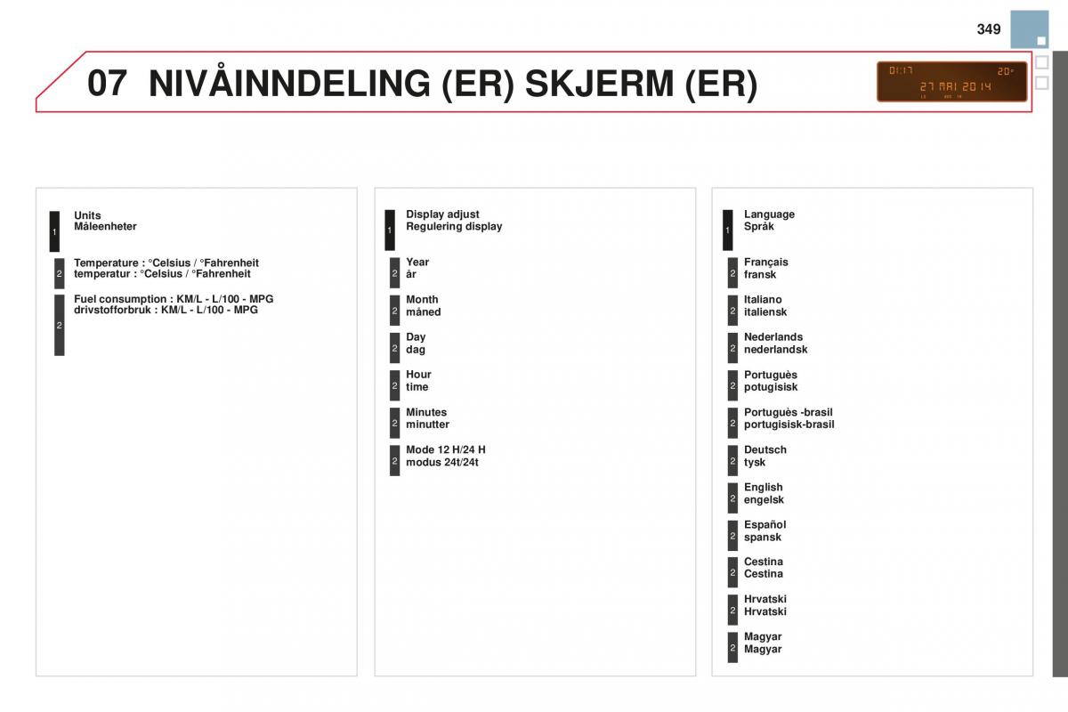 Citroen DS3 bruksanvisningen / page 351