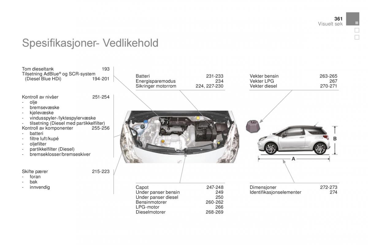 Citroen DS3 bruksanvisningen / page 363