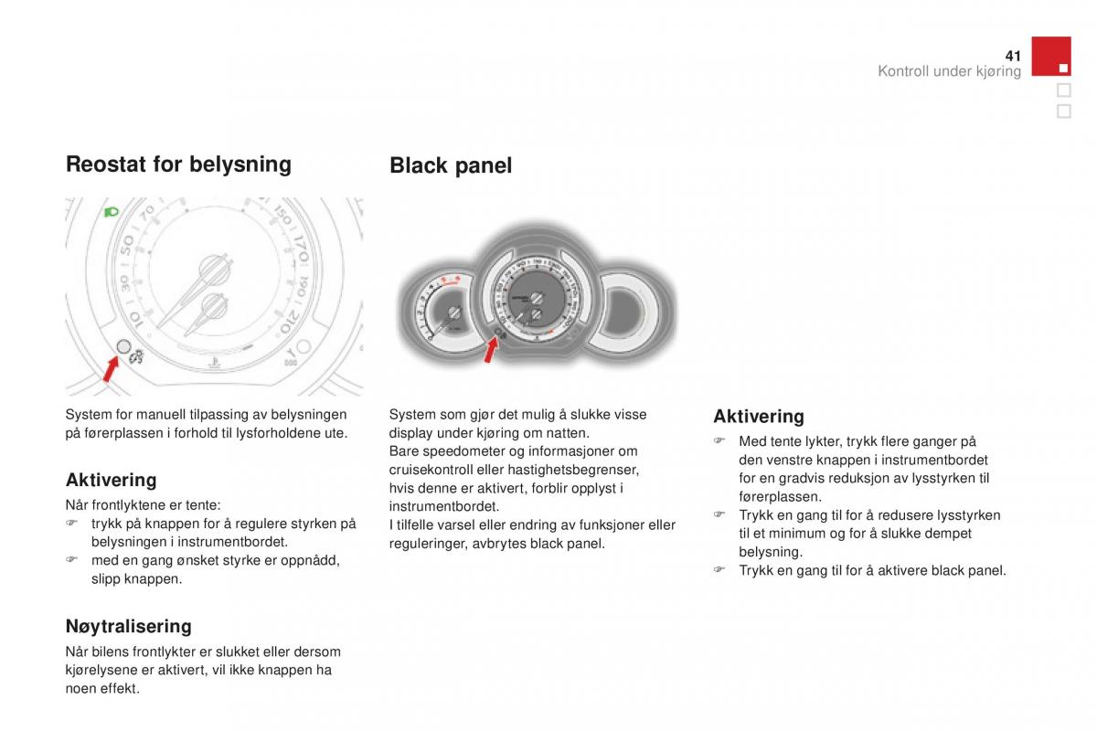 Citroen DS3 bruksanvisningen / page 43