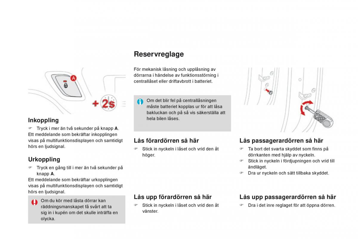 Citroen DS3 instruktionsbok / page 72