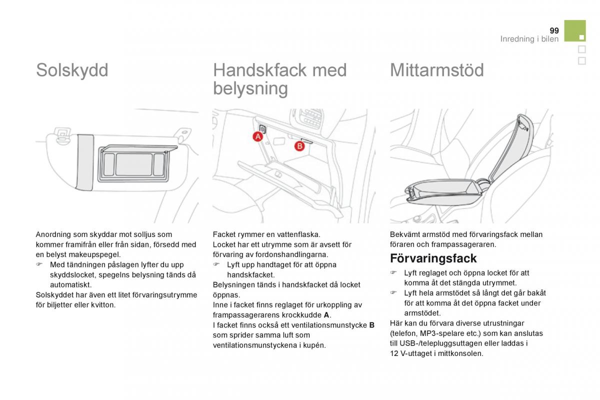 Citroen DS3 instruktionsbok / page 101