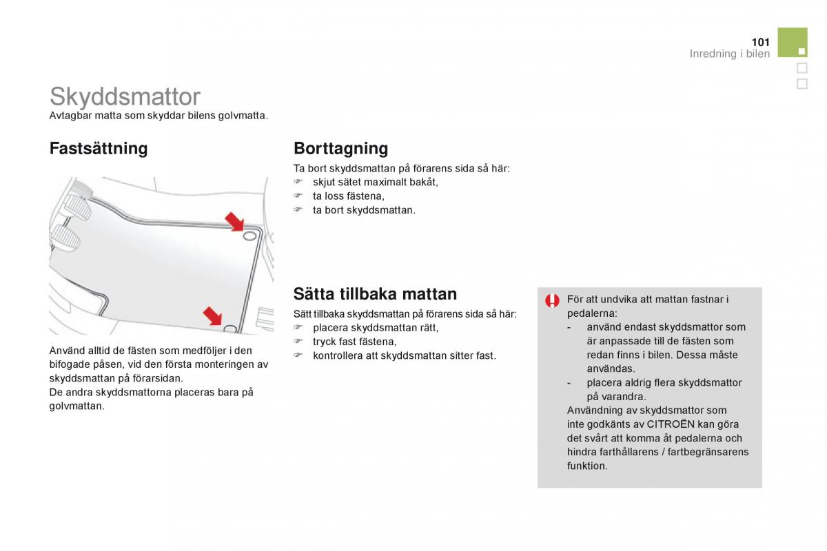 Citroen DS3 instruktionsbok / page 103