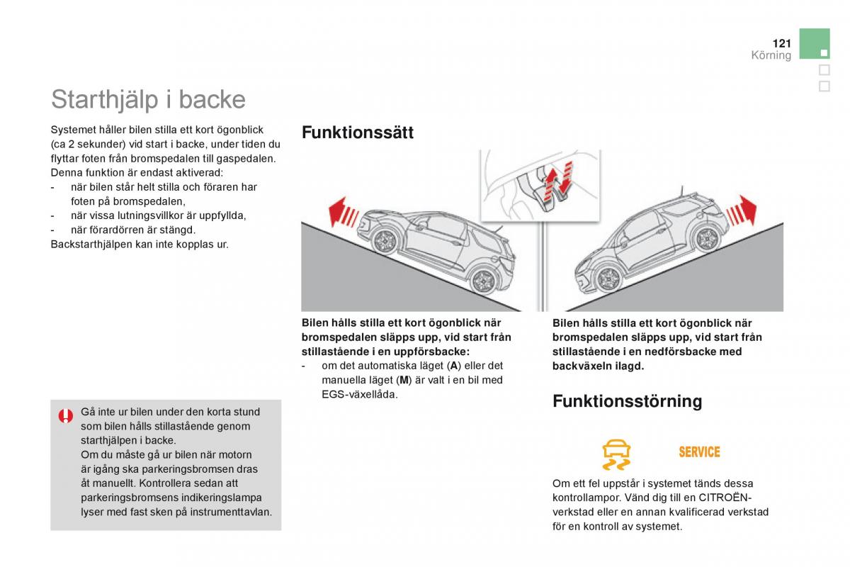 Citroen DS3 instruktionsbok / page 123