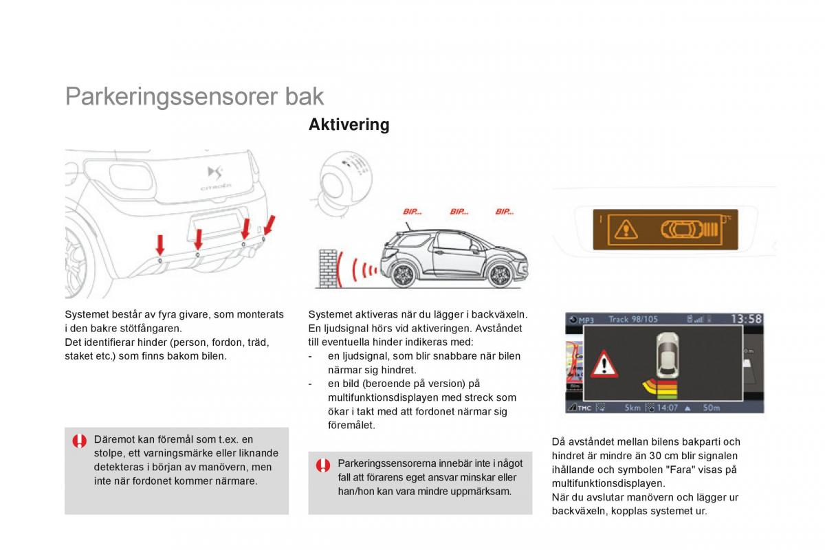 Citroen DS3 instruktionsbok / page 128