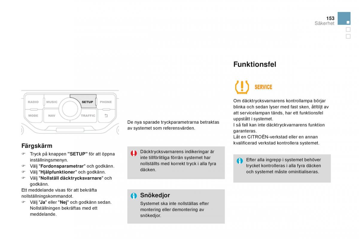 Citroen DS3 instruktionsbok / page 155