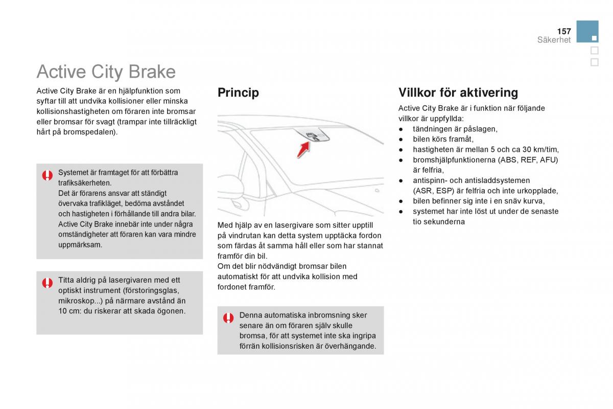 Citroen DS3 instruktionsbok / page 159