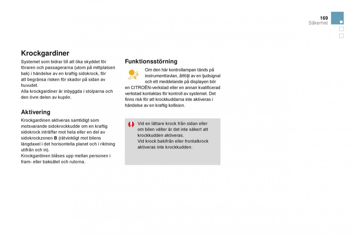 Citroen DS3 instruktionsbok / page 171