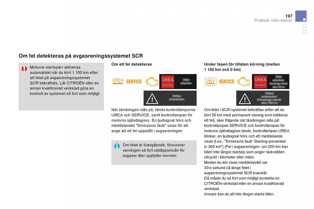 Citroen DS3 instruktionsbok / page 199