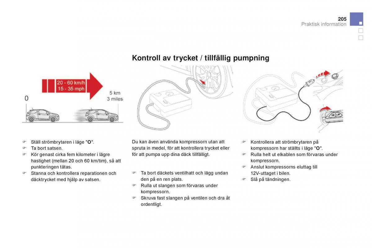 Citroen DS3 instruktionsbok / page 207