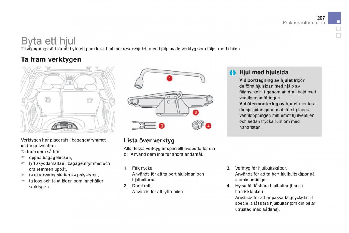 Citroen DS3 instruktionsbok / page 209