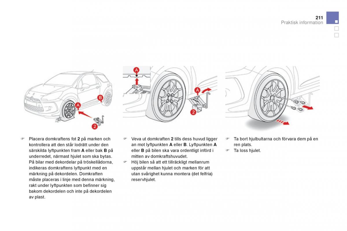 Citroen DS3 instruktionsbok / page 213