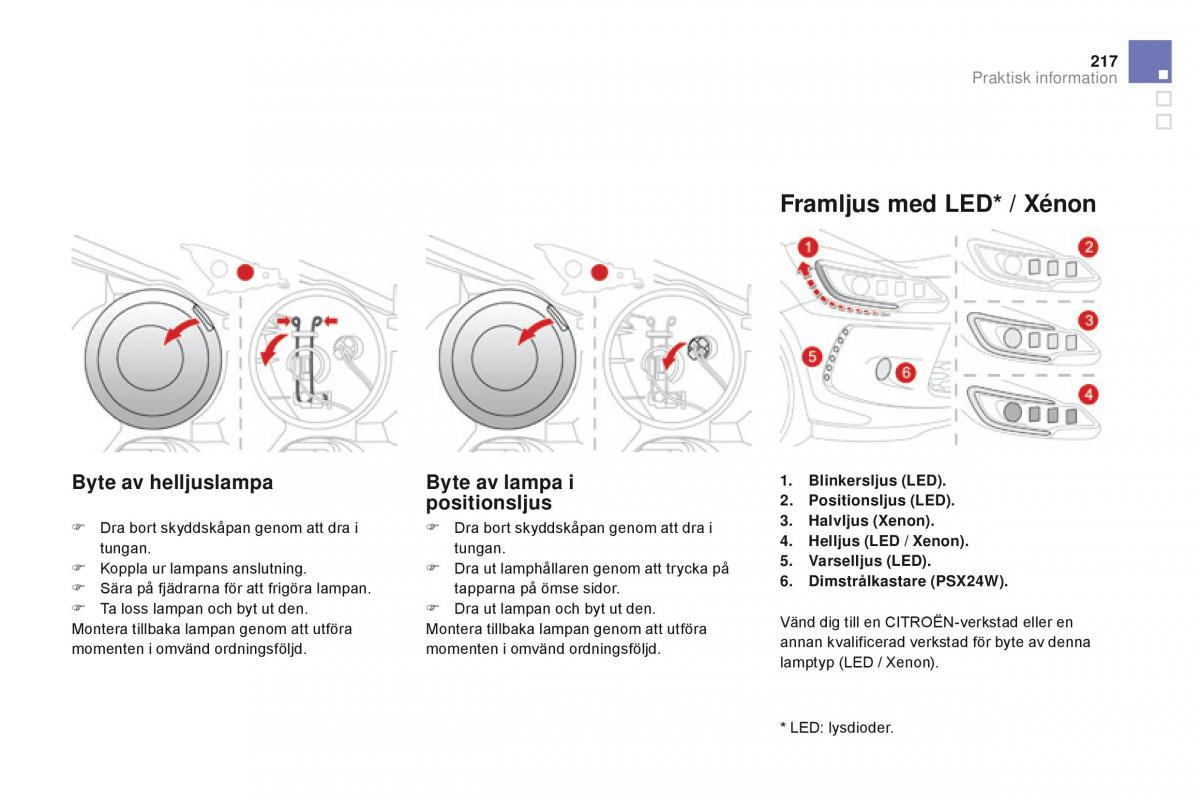 Citroen DS3 instruktionsbok / page 219