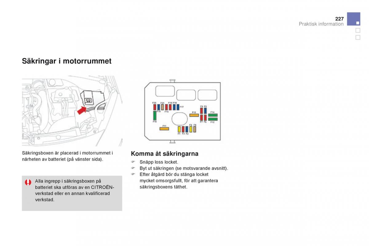 Citroen DS3 instruktionsbok / page 229