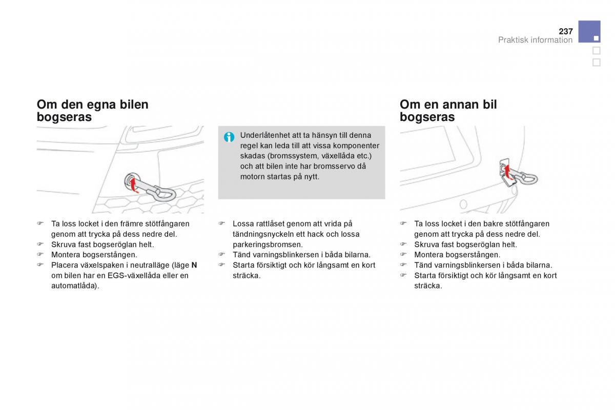 Citroen DS3 instruktionsbok / page 239