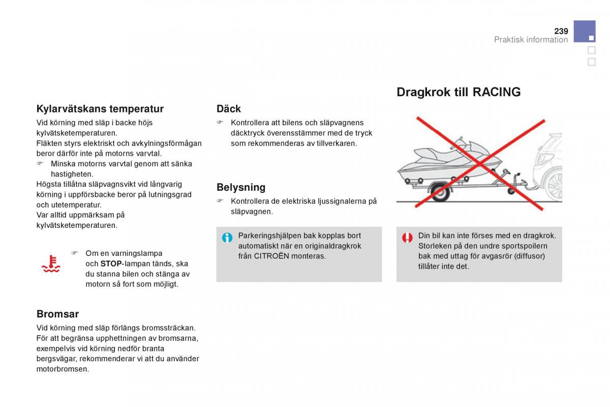 Citroen DS3 instruktionsbok / page 241