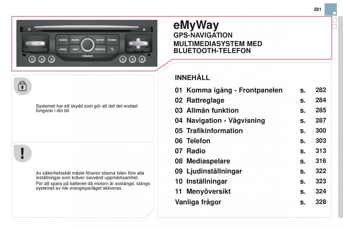 Citroen DS3 instruktionsbok / page 283