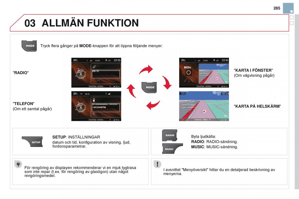 Citroen DS3 instruktionsbok / page 287