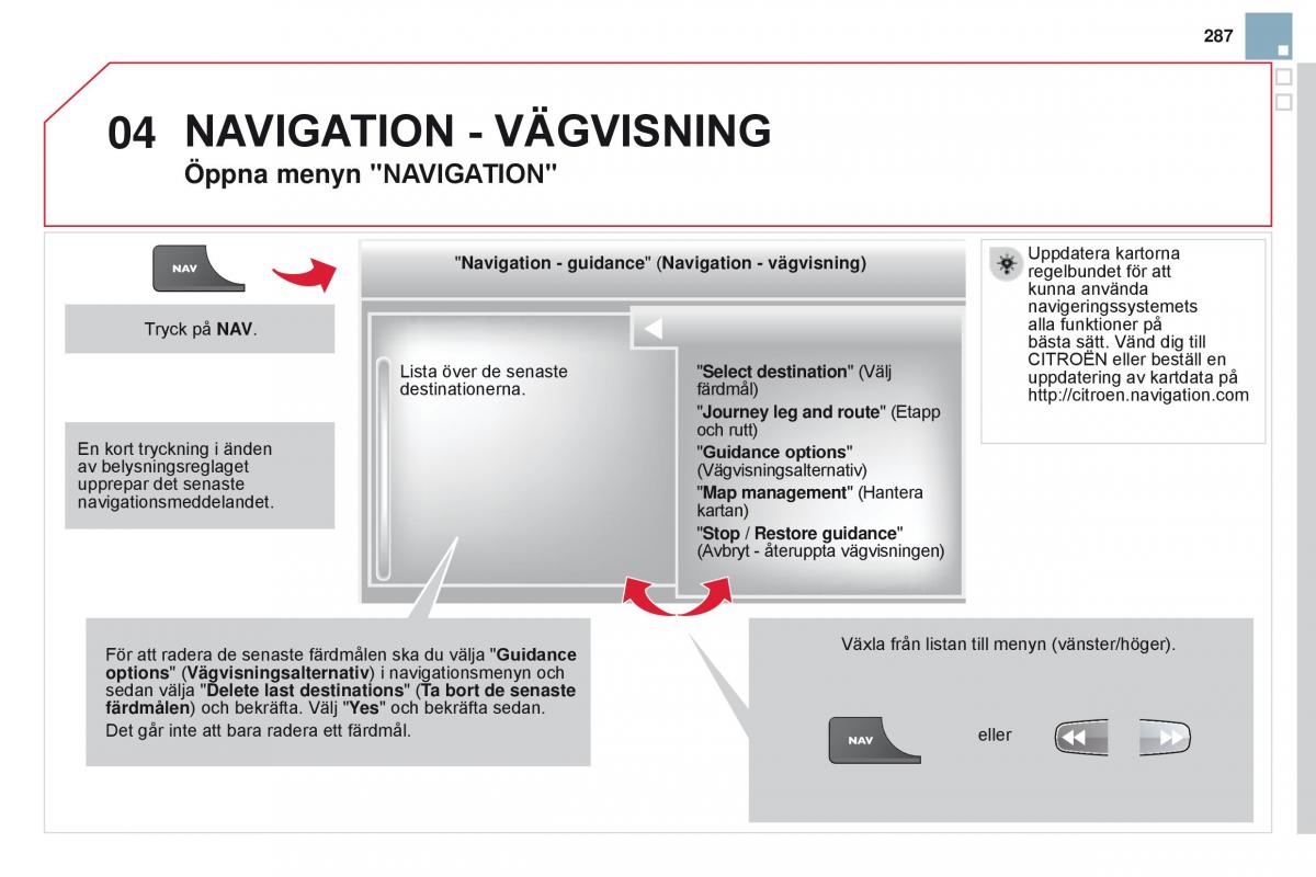 Citroen DS3 instruktionsbok / page 289