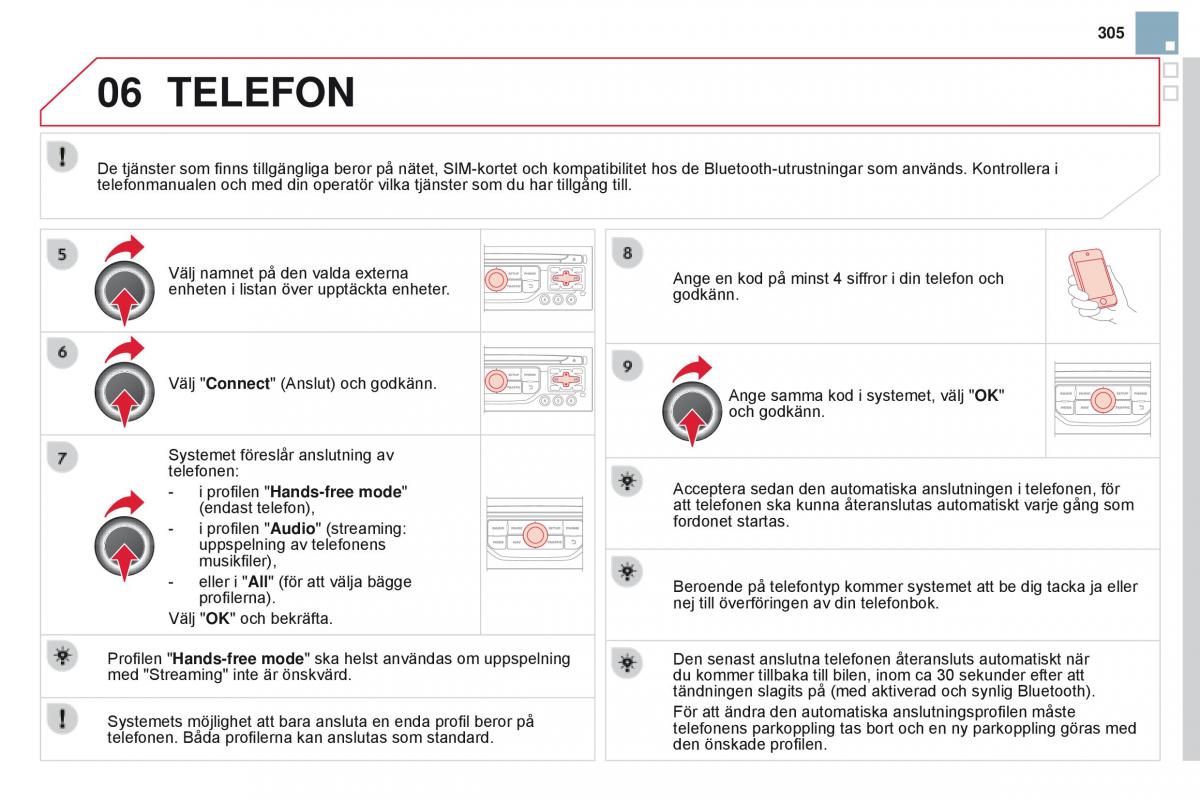 Citroen DS3 instruktionsbok / page 307