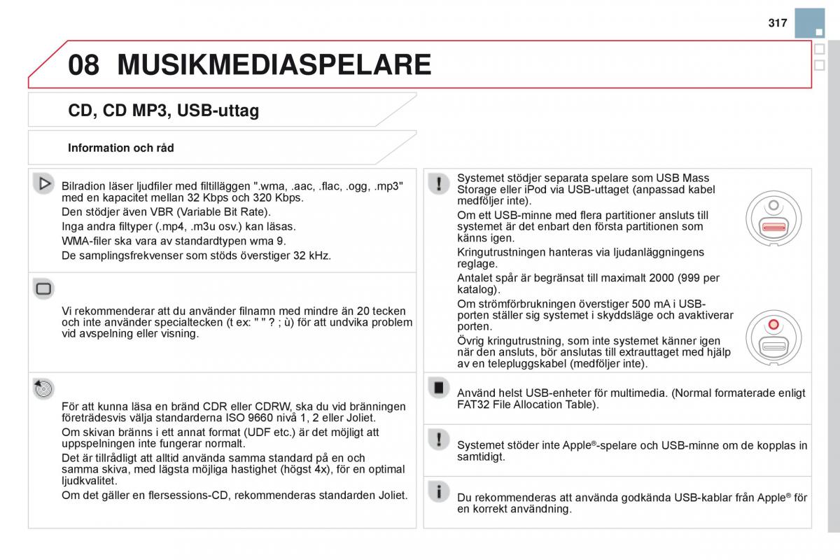 Citroen DS3 instruktionsbok / page 319