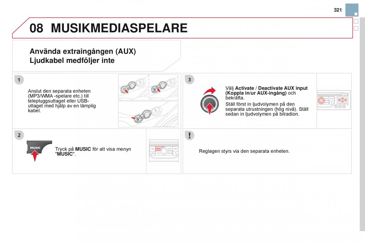 Citroen DS3 instruktionsbok / page 323